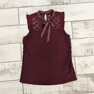 Elegant Burgundy Lace Top